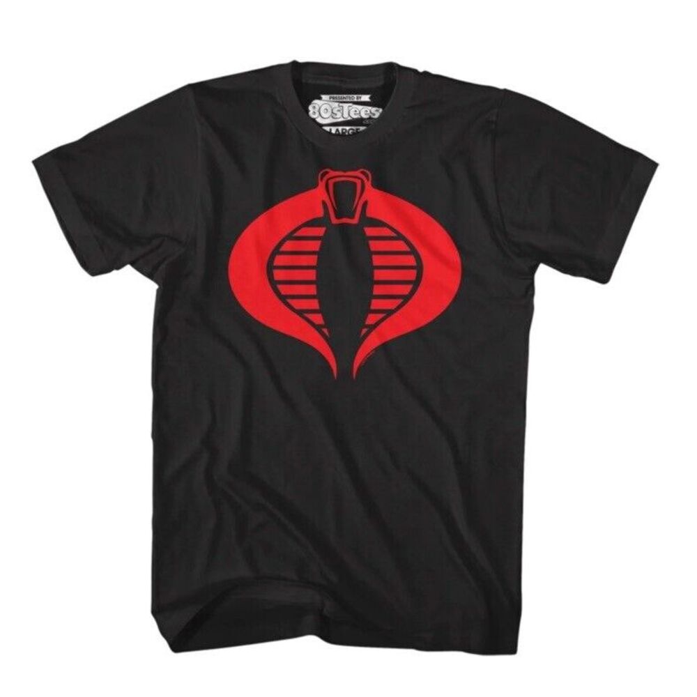 G.I. Joe Cobra Commander Symbol T-Shirt 80s Cartoons Size Medium Black